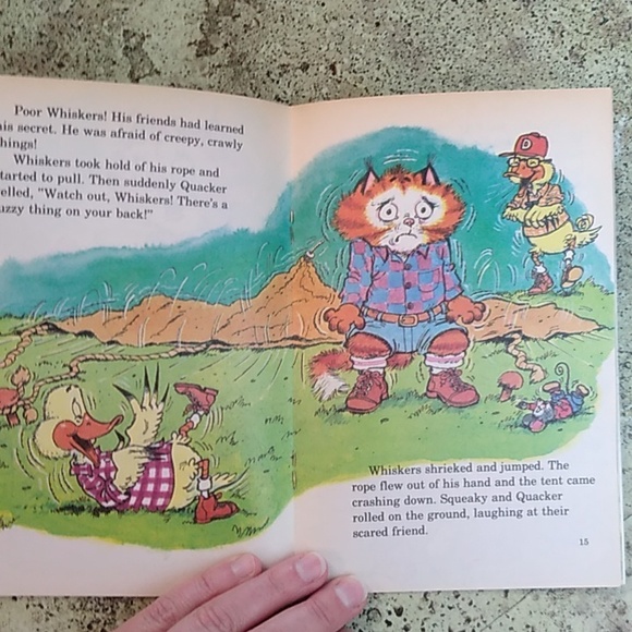 Whiskers Goes Camping Vintage Children's Picture Book Weekly Reader Collectible - Picture 5 of 5